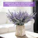 TURNMEON 20 Bundles Artificial Lavender Flowers for Outdoors Summer Decor,UV Resistant No Fade Fake Plants Plastic Faux Plants for Home Window Box Planter Porch Garden Home Cemetery Decor (Gray Purple)