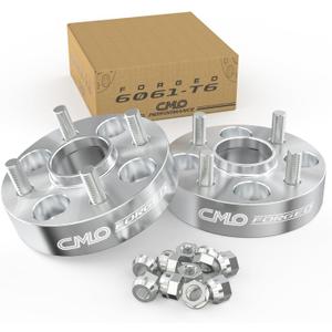 Customadeonly 4x114.3 Forged Hubcentric Wheel Spacers 32mm (1.25 Inch) (2pcs)  Compatible for Nissan 240SX, 300ZX, Sentra, 240Z, 280ZX, Infiniti G20, M30 (66.1mm Center Bore, M12x1.25 Studs) (Silver)