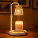 Shering Candle Warmer Lamp with Timer Dimmable, Gift Box, Gifts for Her, Birthday Gifts for Women, House Warming Gift New Home Decor, Wax Melt Warmer for Scented Jar Candles (Clear-white)