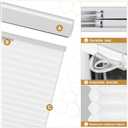 Grandekor Top Down Bottom Up Cellular Shades Cordless, 35" Wx72 H, Pull Down Honeycomb Blinds for Windows Room Darkening Blinds & Shades for Living Room Bedroom, Light Filtering, White