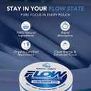 Flow Pouches Mushroom Nootropic Pouches, 600mg Lion's Mane Reishi Cordyceps Energy Pouches for Focus and Clean Energy, Caffeine Free Sugar Free Nicotine Free, Now Made in USA (5 Cans, Cool Mint)