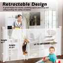 Retractable Baby Gates Dog Gate for Stairs, 100" Wide Retractable Gate Mesh Pet Gate, 41" Extra Tall Child Safety Gate with Fiberglass Rods for Stairways, Doorways, Hallways, Indoor/Outdoor