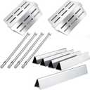 Genesis E-330 Grill 4 Burner 62752 7620 7621 Flavorizer Bars 65505 Heat Deflectors Replacement Parts for Weber Genesis Grill Parts 300 Series with Front Control E-310 E-320 S310 S320 S-330 EP310 EP320