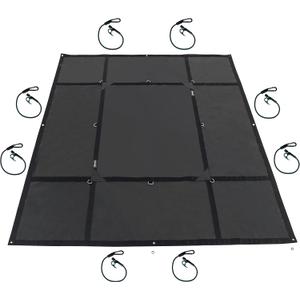 SPIDER Pickup Truck Bed Tarp (71 W x 76 L) - Heavy Duty Black Solid Waterproof Cargo Net Cover - Detachable Quick Adjust Tie Downs - Fits Short Bed (5'6") and Trailers