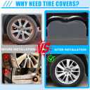 RV Tire Covers, Trailer Tire Covers,Waterproof UV Resistant Trailer Wheel Covers for Camper, SUV, Trucks, Universal All-Round Protective Covers fit Tire Diameters 27''-30'',2 Pack(Gray)