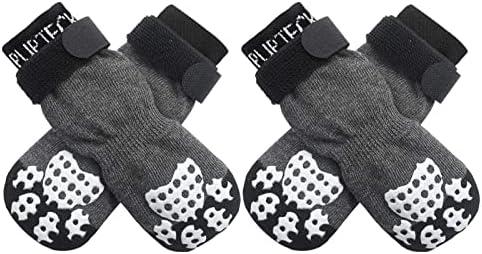 PUPTECK Anti-Slip Dog Socks with Double Sides Grips for Small Medium Large Dogs Hardwood Floors Prevents Licking, Dog Shoes for Hot Pavement Traction Control Paw Protector for Senior Dogs, Grey XL PUPTECK Anti-Slip Dog Socks with Double Sides Grips for Small Medium Large Dogs Hardwood Floors Prevents Licking, Dog Shoes for Hot Pavement Traction Control Paw Protector for Senior Dogs, Grey XL