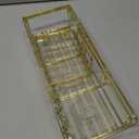 Moforoco 3-Pack Shower Caddy Basket Shelf with Soap Holder, No Drilling Traceless Adhesive Shower Wall Shelves, Rustproof Gold Bathroom Shower Storage Organizer