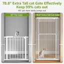78.8" Extra Tall Cat Gate, 32.8-37.4" Wide Tall Dog Gate for Doorways/Hallways, NO Drilling Pressure Mounted Pet Gate for Stairs, Studio, Kitchen (White)