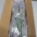 TURNMEON 20 Bundles Artificial Lavender Flowers for Outdoors Summer Decor,UV Resistant No Fade Fake Plants Plastic Faux Plants for Home Window Box Planter Porch Garden Home Cemetery Decor(Gray Purple)