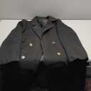 Yousify Womens Notched Lapel Collar Double Breasted Pea Coat Winter Wool Blend Over Coats Long Jackets Size S