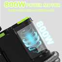 Portable Carpet & Upholstery Cleaner, Deep Cleaning for Rugs, Couch, Curtain, Car Interiors Stains, Pet & Family Friendly, 21 Kpa suction with 800W high-performance motor, 120V (Green)