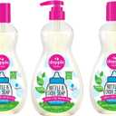 Dapple Baby Bottle Soap, Hypoallergenic Dish Soap for Baby Bottles, Powered by Plants, 1 Pump Included, Fragrance Free, 16.9 Fl Oz (Pack of 3)
