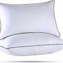 HUXMEYSON Pillows Standard Size Set of 2, Luxury Hotel Bed Pillows Set with Down Alternative Filling for Side and Back Sleepers (White)