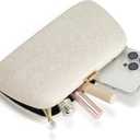 SWEETV CHUNLI Glitter Clutch Purses for Women Elegant Evening Bag for Parties, Weddings, and Formal Events, Pearl White