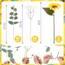 65 Pcs Artificial Sunflower Bundle with Eucalyptus Stems Babys Breath Fake Sunflower Bouquet DIY Flower for Wedding Floral Arrangement Table Centerpieces Party Home Decoration, No Vase