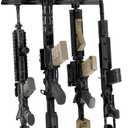 Heavy Duty Steel Gun Rack - Wall Mount, Adjustable 4/8/12 Slot Indoor Gun Racks, Securely Display Shotgun & Rifle