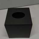 Essentra Home Matte Black Collection Square Tissue Box Cover