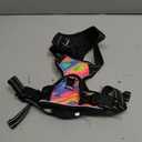 Rnivvi No Pull Dog Harness, Cute Reflective Large Sized Puppy Harness, Adjustable Soft Padded Vest for Large Dogs, Heavy Duty Pet Vest with Easy Control Handle for Walking Training, Rainbow Art, L