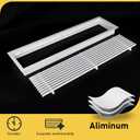 Linear Bar Air Grille 24" X 8", Aluminum Air Supply/Return Grilles,Easy Air Flow,Removable Grille/Door-HVAC Air Vent Cover,White[Outer Dimensions: 24.8"w X 8.8"h]