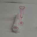 2 Pack Wedding Heart Shaped Champagne Flutes Pink Coupe Martini Glasses Cocktail Toasting Glasses Drink Cooler, Cups with Gold Rim for Bridal Shower Celebrations Girl Birthday Party Supplies(Retro)