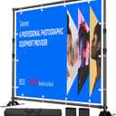 Takerers 10x10 ft Adjustable Backdrop Banner Stand, Extra Thick Heavy Duty Aluminum Alloy Background Stand Kit with Carry Bag & Sand Bags, Photography Frame Stand for Trade Show Photo Booth Parties