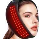 Cordless TMJ Heating Pad with Red Light, Jaw Heating Pad, TMJ Heat Pad, TMJ Facial Heating Wrap, 660nm, 3 Heating Levels & Timed Auto-Off, Rechargeable 5000mAh Battery
