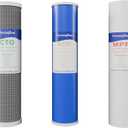 20" x 4.5" Heavy Metals Reduction Whole House Water Filter Replacement Set, 3-Stage Heavy Duty System with PP Sediment, Advanced KDF & Standard CTO Carbon Block, Fits All 20" Housings