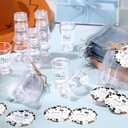 50 Sets Cowboy Baby Shower Favors for Guest A Little Cowboy is on the Way Acrylic Clear Shot Glasses Thank You Cards and Twine Organza Bags for Western Baby Shower Birthday Party Decorations