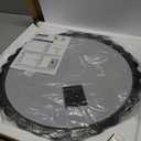 Round Vintage Vanity Mirror, 24 Inch Beaded Frame Circle Wall Mirror for Bathroom, Bedroom Dresser, Entryway, Living Room, Decorative Hanging Wall Mirror, Bronze