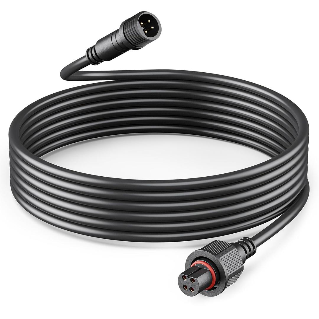 10Ft Extension Cable for Govee Outdoor Flood Lights, IP67 Waterproof Extension Cord Compatible with Govee H7057 H7058, H7062 H7060 H7061, 4-Pin Replacement Cable for Patio, Backyard, Balcony