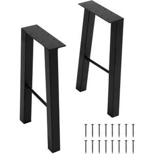 TC-HOMENY 20 Inches Coffee Table Legs Set of 2 Metal End Table Legs Furniture Bench Legs Industry