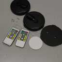 LED Spotlights, Battery Powered Picture Lights, Uplighting Indoor, Puck Light with Remote, Plant & Wall Art Display Dartboard Closet Spotlights, Black (2 Pack)