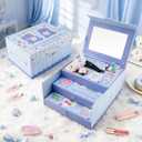 Glam Code Birthday Gift for Teen Girl, Makeup Kit for Teenager Girls, 24 Pcs Makeup Gift Set for Girls, Birthday Advent Calendar #Blue