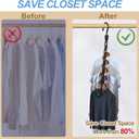 24 Pack Hangers Space Saving Magic Space Saver Storage Smart Plastic Clothes Hanger Organizer Closet Organizers and Storage for Closet Wardrobe Apartment College Dorm Room Essentials, Black