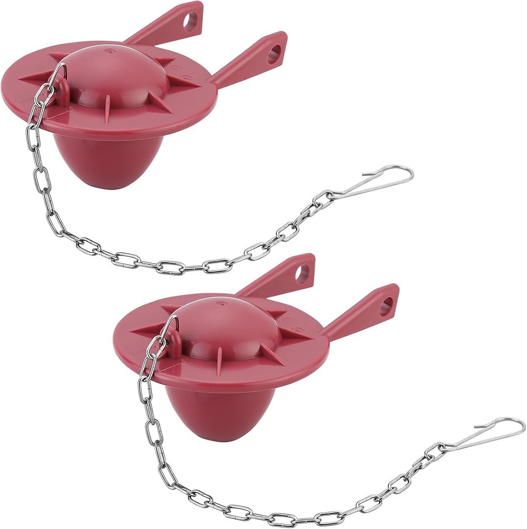for Kohler GP85160 2-Inch Toilet Flapper Replacement Kit with Chain,Compatible with Kohler Toilet Tank Parts,Strong Sealing,Red (Red-2Pack)