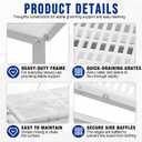 Zonon Elevated Dog Grooming Bath Tub Rack Non-Slip Stand for Small & Medium & Large Dogs 35.4"x23.6" Heavy Duty Wash Station Indoor & Outdoor Platform to Keep Pet Above Water During Bathing