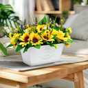Pre-made Sunflower Centerpieces for Tables, Farmhouse Artificial Sunflowers Centerpieces in Pot Fake Sunflowers Arrangement for Home Decor, Rustic Potted Greenery for Wedding Party Kitchen Room