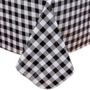 Heavy Duty Vinyl Tablecloth with Flannel Backing Waterproof Oil-Proof Plastic Table Cloth Stain-Resistant Wipeable Rectangle or Square Table Cover for Indoor and Outdoor (Black Checkered, 54x54 Inch)
