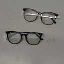 Gaoye 2 Pack Blue Light Blocking Glasses, Retro Round Eyewear Frame Anti Eyestrain Computer Glasses for Women Men - GY1688 (Black+Tea Leopard)