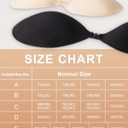 Sticky Bra Push Up - Strapless Adhesive Bras,Invisible Backless Bra,Lift Support for Women (2 Pair) (Black+nude)