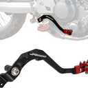 JFG RACING Folding Motorcycle Brake Lever,CNC Rear Brake Foot Pedal Lever for CRF250L CRF250M 2013-2020/CRF250 Rally 2017-2020 - Red