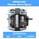 WP661600 Washer 2-Speed Drive Motor Compatible with kemmore, Whirlpool and maytag etc, Replace W10210608, WP661599, 661600, 675936, AP6010250, EAP11743427, PS11743427, AWP48008, PD00002453 etc