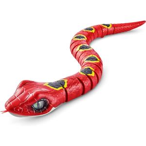 Robo Alive Slithering Snake Series 3 Red by ZURU Battery-Powered Robotic Light Up Reptile Toy That Moves (Red), Multi-Color, 7150A