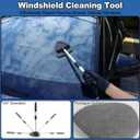 NIKCOSMK Windshield Cleaner Tool, 14Pcs Car Cleaning Kit - Car Interior Detailing Kit with Extendable Handle, Cleaning Gel & Microfiber Pads, All-in-One Inside Car Cleaning Supplies for Women Men