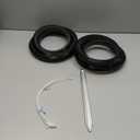 Wheelchair Rear Wheel Replacement Tire, 24 "X 1" Universal Flat-Free Polyurethane Tire,Equipped with installation tools, Wheelchair accessories for all brands (Pair of 1) (Black)