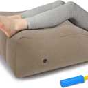 Inflatable Leg Elevation Pillow, Wedge Pillow for Sleeping, Portable Wedge Pillow, Improve Circulataion and Reduce Swelling, for Sleeping, Recovery, Pregnant (Camel)
