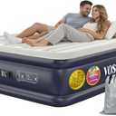 VOSSER Air Mattress Queen with Built-in Pump, 18" Raised Inflatable Blow Up Mattress,Upgraded Heavy Duty Portable Air Bed for Home,Guests,Floor & Camping, Self Inflating Colchon Inflable for Adults