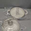 Velaze Enameled Cast Iron Dutch Oven for Bread Baking,5 QT Round Bread Oven Pot with Dome Lid for Sourdough, Roasting, Braising(White)