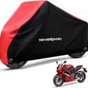 NEVERLAND Motorcycle Cover Waterproof Outdoor - All Season Scooter Covers Heavy Duty with 2 Lock-Holes, Bandage & Storage Bag Fits Most Motorcycles, Scooters, Dirt Bikes, Sportbikes (Up to 86)