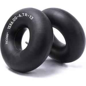 TICONN 15x6.00-6nhs Lawn Mower Tires Inner Tube, 2 Pack Inner Tire Tube for Wheelbarrow Tires, Replacement Tube with TR-13 Straight Valve Stem for Lawn Mower Tires 15x6.00-6, Wheelbarrows, Wagons